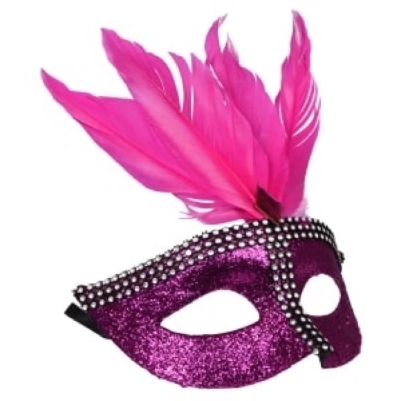 pink mardi gras mask porcelain